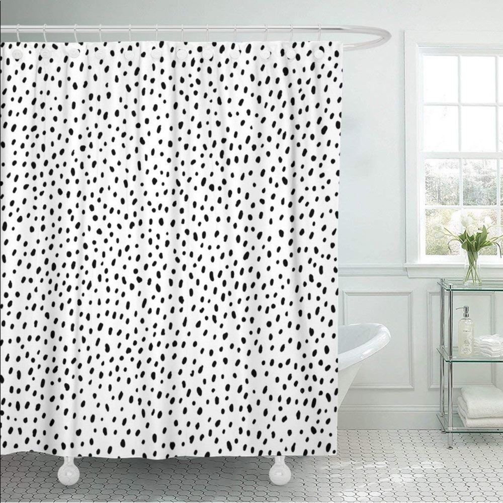 BOHO DOTTED SHOWER CURTAIN